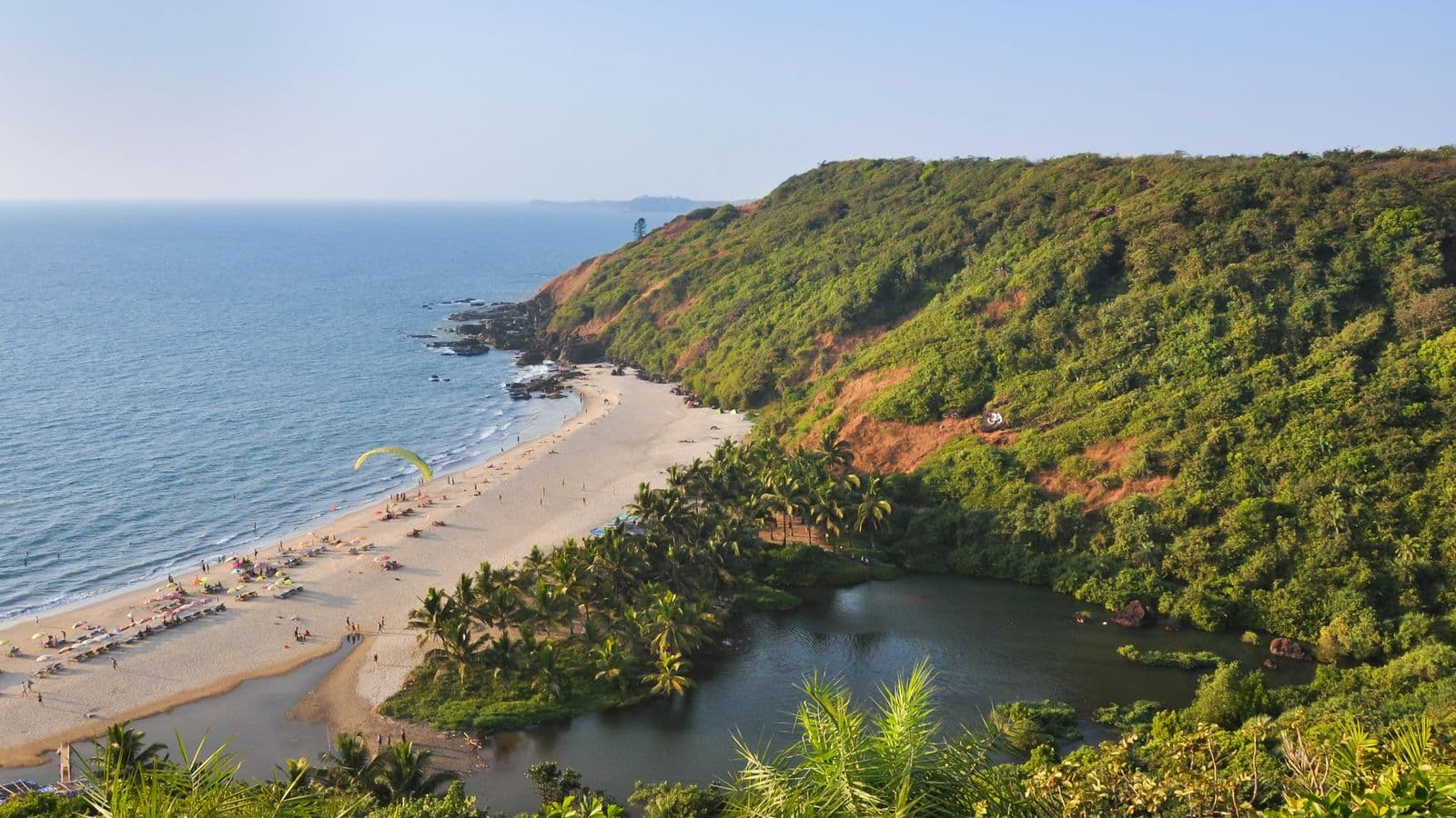 The Goa coastline, the end point of a Bangalore to Goa cab trip
