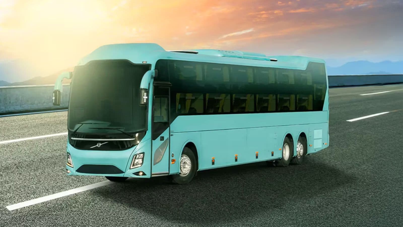 A coach hired for a large group departing Bengaluru