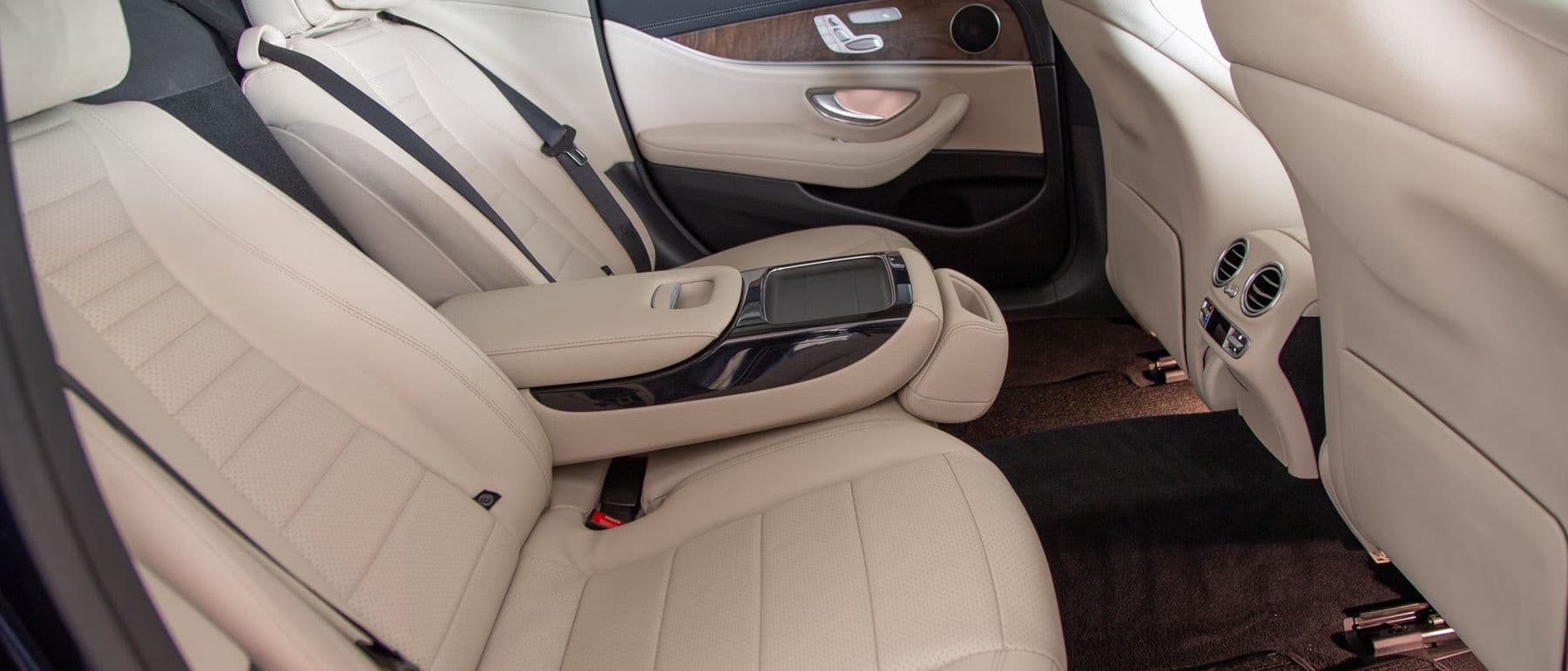 A clean, freshly wiped-down car interior, cleaned between every booking